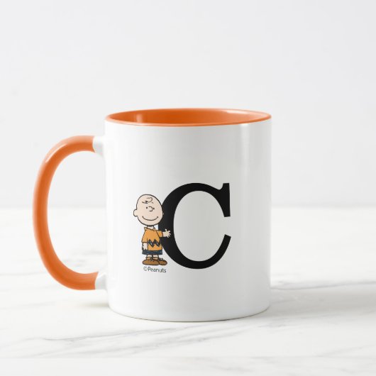 Mug cacahuètes | Charlie Brown Monogramme C (Gauche)