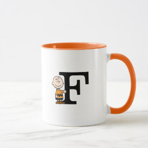 Mug cacahuètes   Charlie Brown Monogramme F