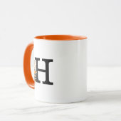 Mug cacahuètes | Charlie Brown Monogramme H (Devant gauche)