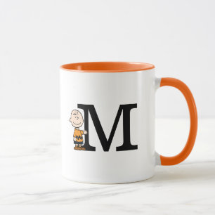 Mug cacahuètes   Charlie Brown Monogramme M