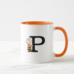 Mug cacahuètes   Charlie Brown Monogramme P