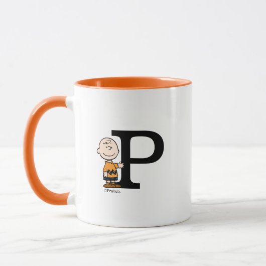 Mug cacahuètes | Charlie Brown Monogramme P (Gauche)