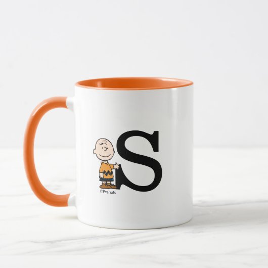 Mug cacahuètes | Charlie Brown Monogramme S (Gauche)
