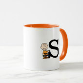Mug cacahuètes | Charlie Brown Monogramme S (Devant droit)