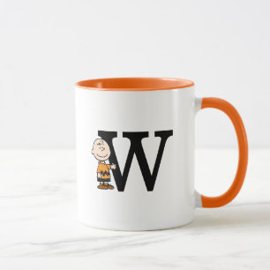 Mug cacahuètes Charlie Brown Monogramme W