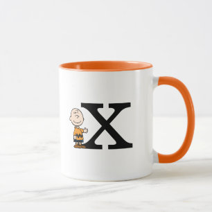 Mug cacahuètes   Charlie Brown Monogramme X