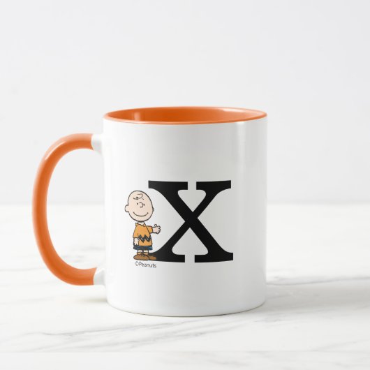 Mug cacahuètes | Charlie Brown Monogramme X (Gauche)