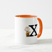 Mug cacahuètes | Charlie Brown Monogramme X (Devant droit)