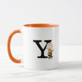 Mug cacahuètes | Charlie Brown Monogramme Y (Gauche)