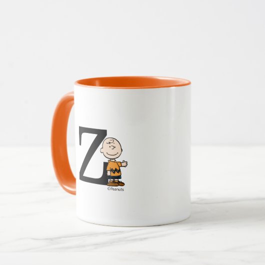 Mug cacahuètes | Charlie Brown Monogramme Z (Devant gauche)