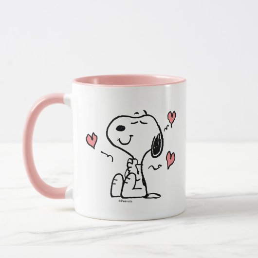 Mug cacahuètes | Coeurs de snoopy (Gauche)
