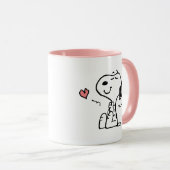 Mug cacahuètes | Coeurs de snoopy (Devant droit)