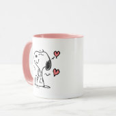 Mug cacahuètes | Coeurs de snoopy (Devant gauche)
