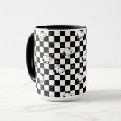 Mug cacahuètes | Drapeau À damiers Snoopy (Devant gauche)