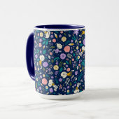 Mug cacahuètes en Motif de fleurs (Devant gauche)