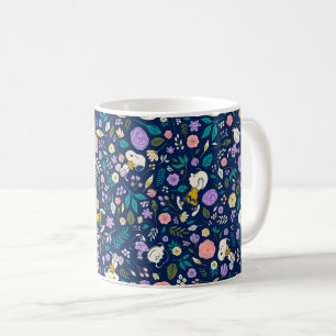 Mug cacahuètes en Motif de fleurs