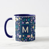 Mug cacahuètes en Motif de fleurs | Ajouter votre mono (Gauche)