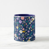 Mug cacahuètes en Motif de fleurs | Ajouter votre mono (Centre)