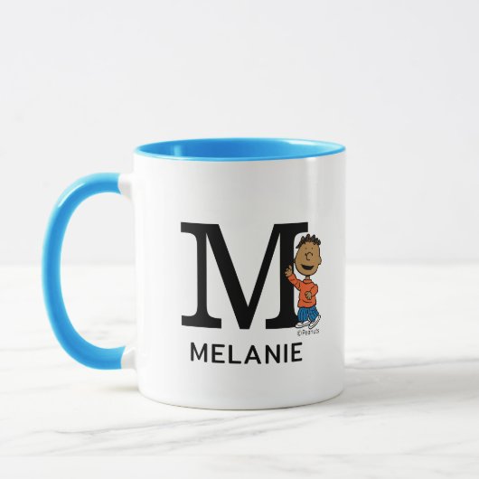 Mug cacahuètes | Franklin Name & Monogram M (Gauche)