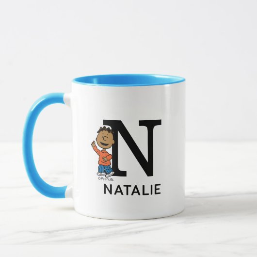 Mug cacahuètes | Franklin Name & Monogram N (Gauche)