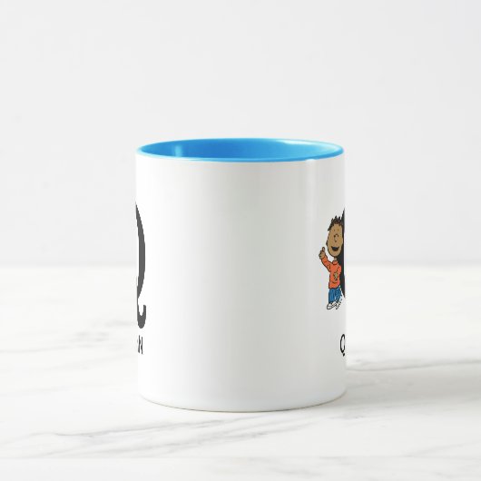 Mug cacahuètes | Franklin Name & Monogram Q (Centre)