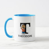 Mug cacahuètes | Franklin Name & Monogram T (Gauche)