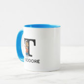 Mug cacahuètes | Franklin Name & Monogram T (Devant gauche)