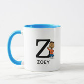 Mug cacahuètes | Franklin Name & Monogram Z (Gauche)