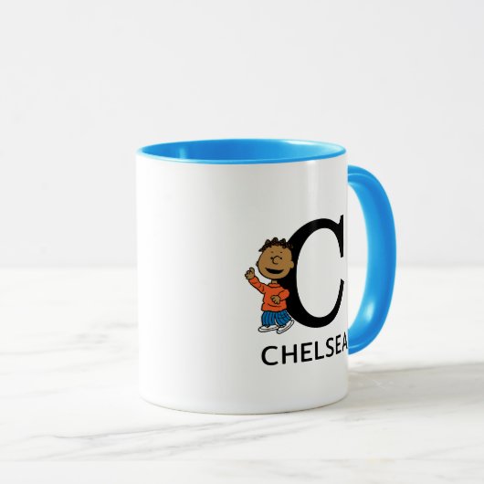 Mug cacahuètes | Franklin Nom & Monogram C (Devant droit)