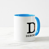 Mug cacahuètes | Franklin Nom & Monogram D (Devant droit)
