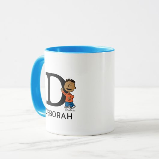 Mug cacahuètes | Franklin Nom & Monogram D (Devant gauche)