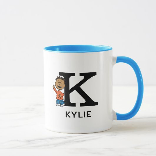 Mug cacahuètes | Franklin Nom & Monogram K (Droite)