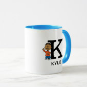 Mug cacahuètes | Franklin Nom & Monogram K (Devant droit)