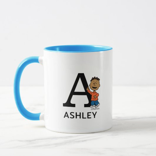 Mug cacahuètes | Franklin Nom & Monogramme A (Gauche)