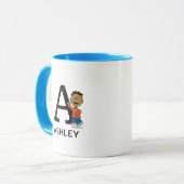 Mug cacahuètes | Franklin Nom & Monogramme A (Devant gauche)