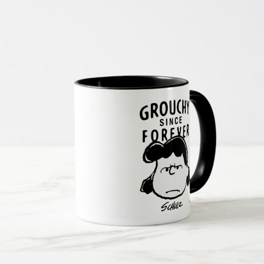 Mug cacahuètes | Grouchy depuis toujours Lucy (Devant droit)