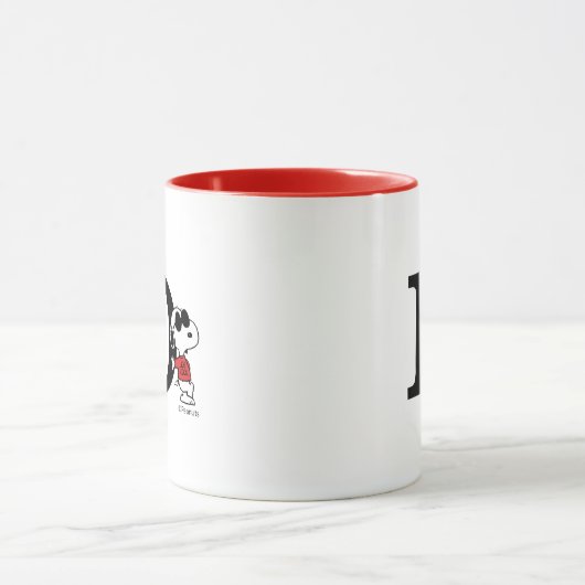 Mug cacahuètes | "Joe Cool" debout | Monogramme D (Centre)