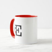 Mug cacahuètes | "Joe Cool" debout | Monogramme E (Devant gauche)
