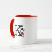 Mug cacahuètes | "Joe Cool" debout | Monogramme K (Devant gauche)
