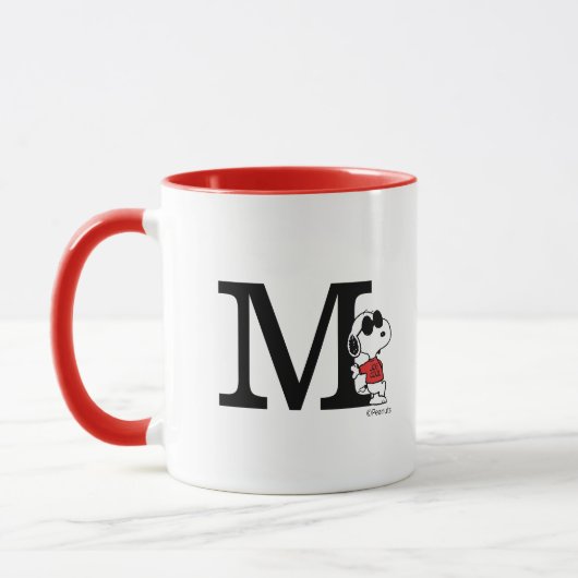 Mug cacahuètes | "Joe Cool" debout | Monogramme M (Gauche)