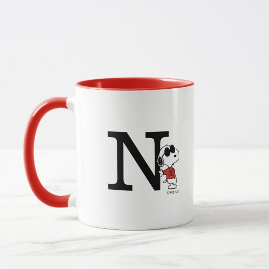 Mug cacahuètes | "Joe Cool" debout | Monogramme N (Gauche)
