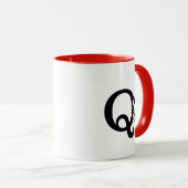 Mug cacahuètes | "Joe Cool" debout | Monogramme Q (Devant droit)