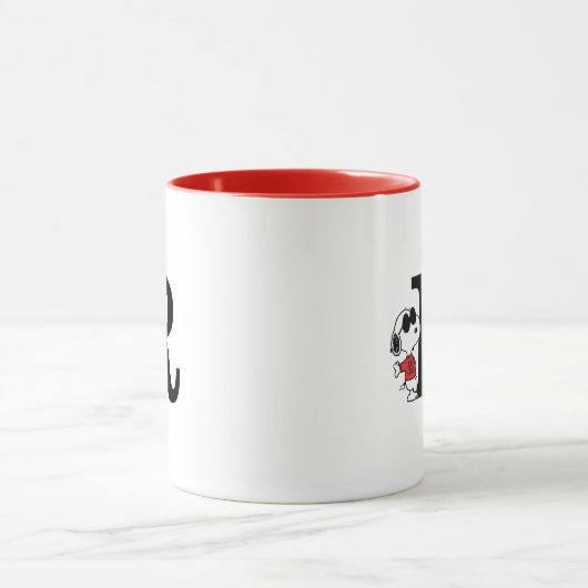 Mug cacahuètes | "Joe Cool" debout | Monogramme R (Centre)