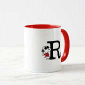 Mug cacahuètes | "Joe Cool" debout | Monogramme R (Devant droit)