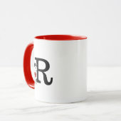 Mug cacahuètes | "Joe Cool" debout | Monogramme R (Devant gauche)