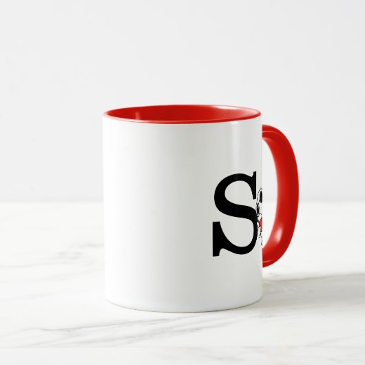 Mug cacahuètes | "Joe Cool" debout | Monogramme S (Devant droit)