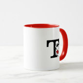 Mug cacahuètes | "Joe Cool" debout | Monogramme T (Devant droit)