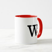 Mug cacahuètes | "Joe Cool" debout | Monogramme W (Devant droit)