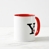 Mug cacahuètes | "Joe Cool" debout | Monogramme Y (Devant droit)