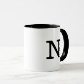 Mug cacahuètes | Monogramme de snoopée N (Devant droit)